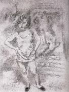 Libaja at the front of Mirror Jules Pascin